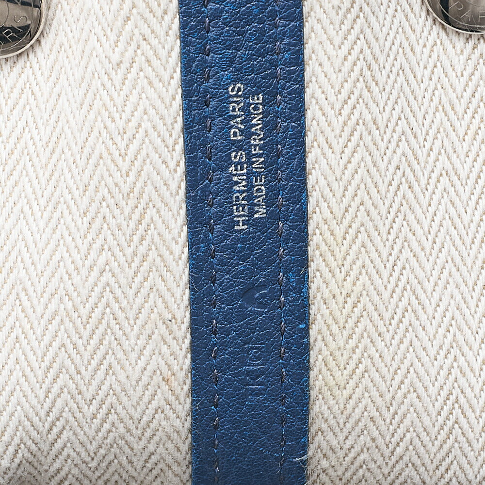 HERMES ガーデンパーティTPM トートバッグ ネゴンダ ブロードガリス シルバー金具 中古