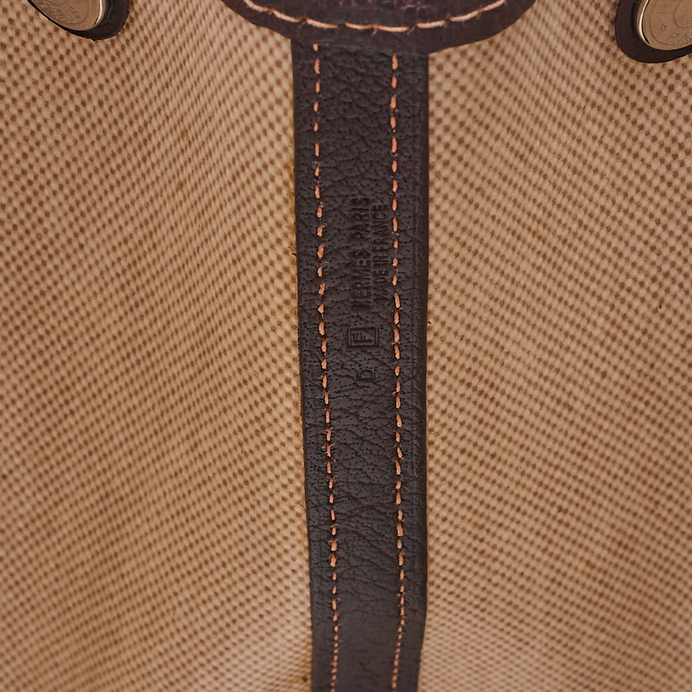 Hermes Hermes Garden Party PM Toile Officer Brown Silver-Tone Hardware, Pre-Owned