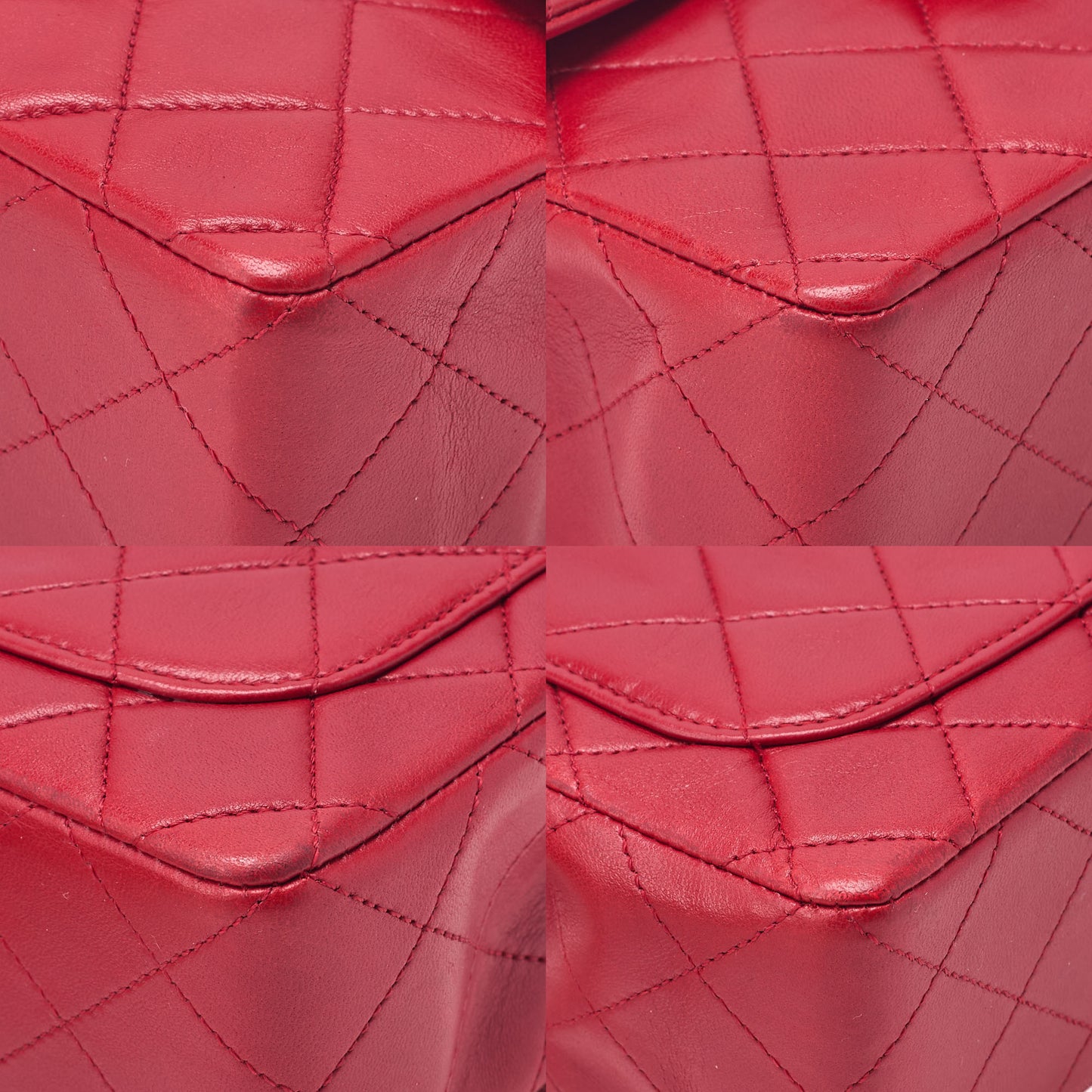 CHANEL Chain Shoulder Bag Minimat Telass? 17cm Lambskin Red Gold-Tone Hardware, Pre-Owned