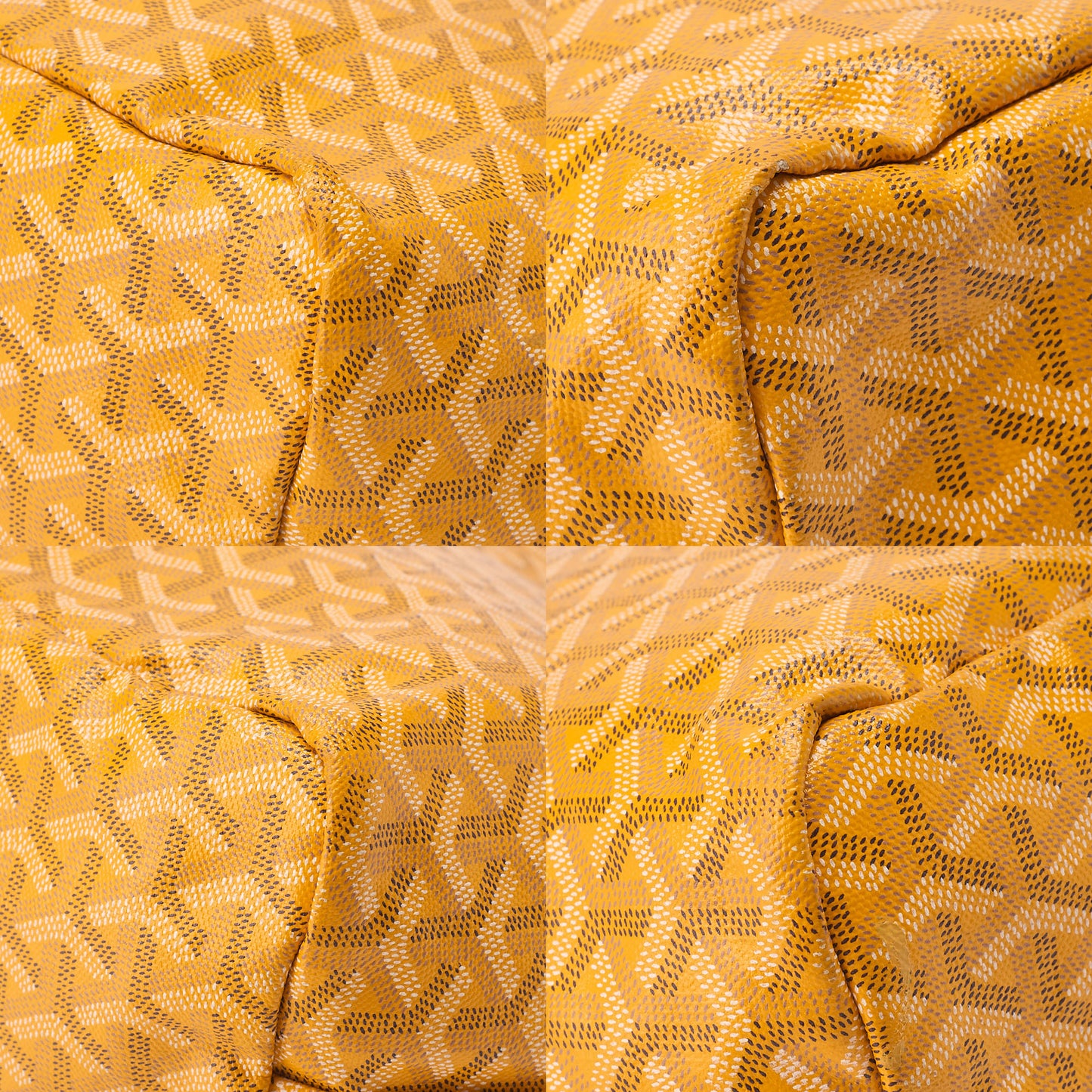 GOYARD Saint Louis PM Tote Bag Coated Canvas Yellow Silver-Tone Hardware, Pre-Owned