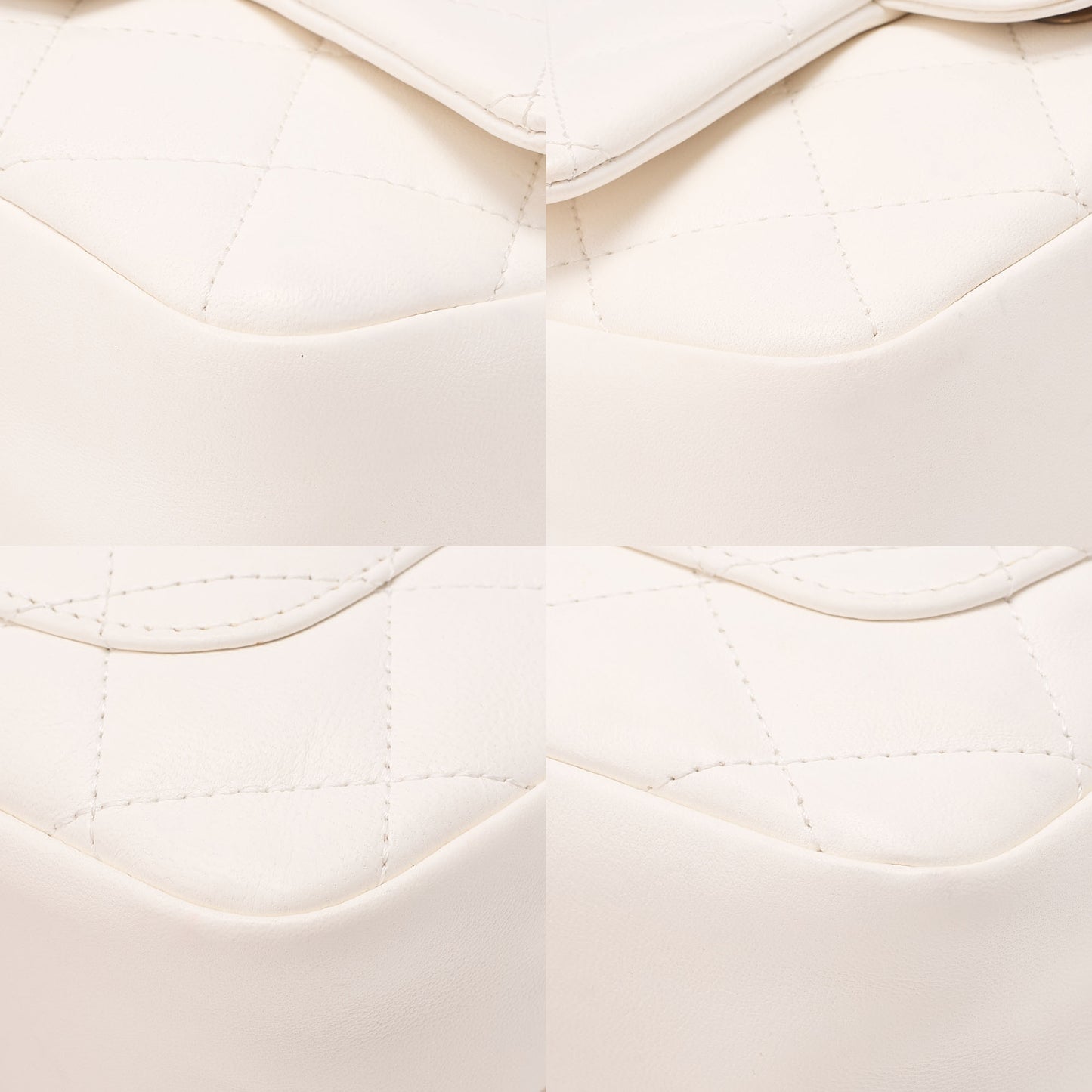 CHANEL Lambskin Minimatette with Heart Charm Chain Shoulder White Gold-Tone Hardware, Pre-Owned