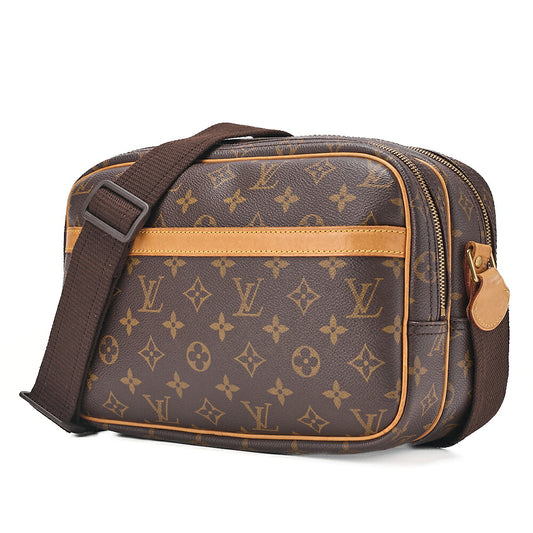 LOUIS VUITTON Louis Vuitton Monogram Reporter PM Shoulder Bag Monogram Brown Gold-Tone Hardware, Pre-Owned