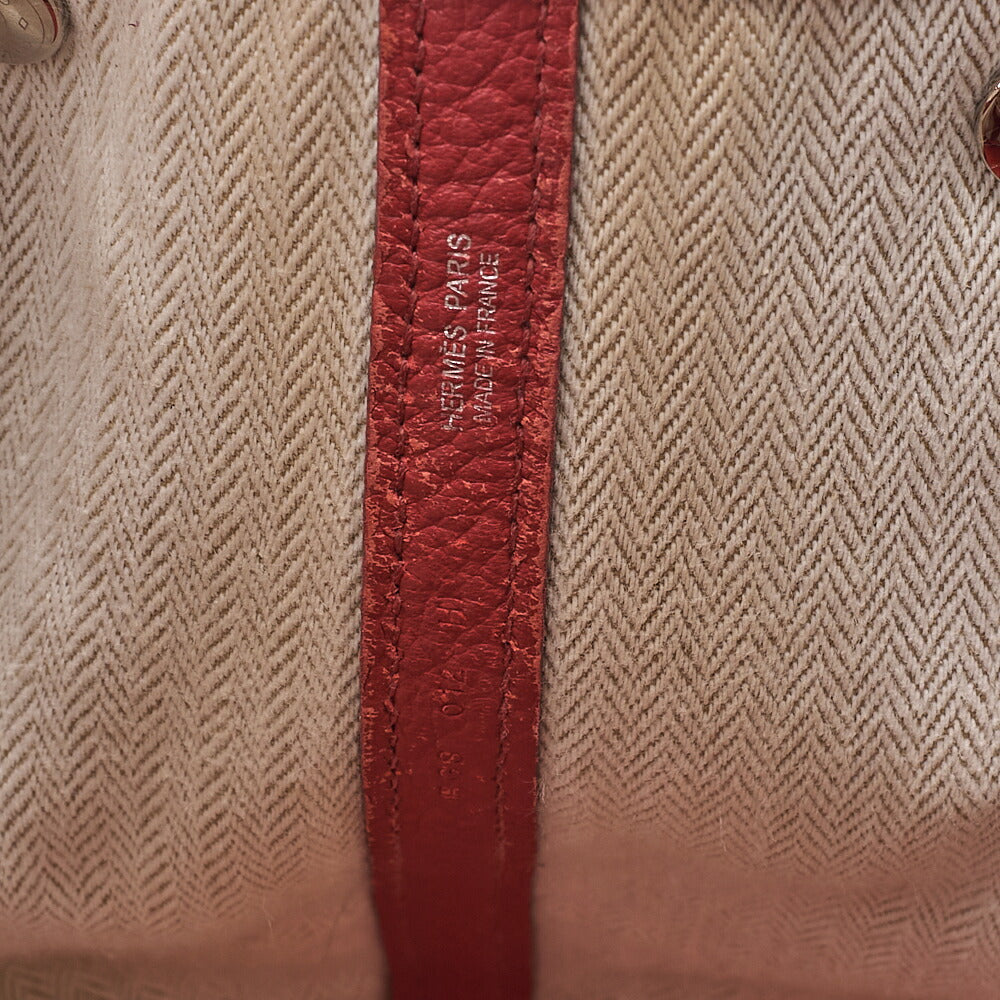 Hermes Hermes Garden Party PM Country Tote Bag Rouge Dusses Silver-Tone Hardware, Pre-Owned