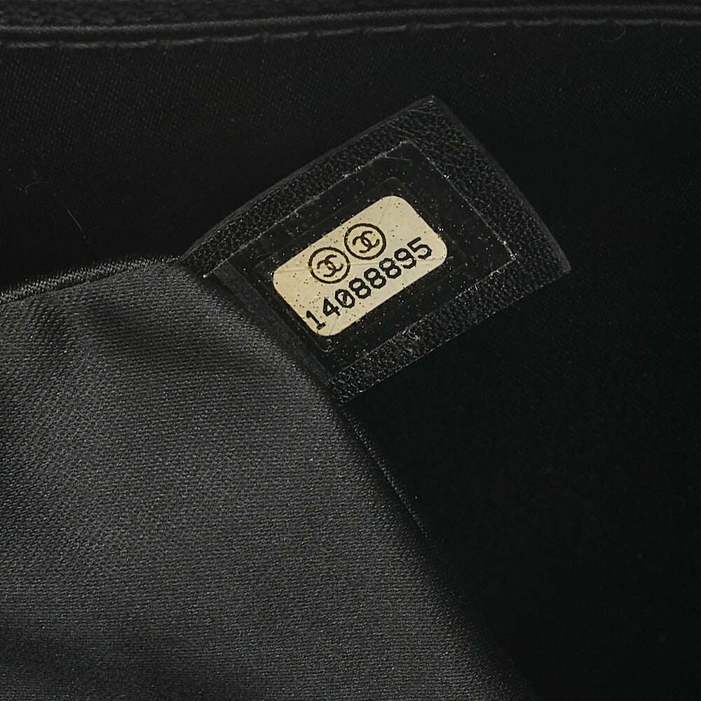 CHANEL Single Chain Shoulder Bag Single Flap Matelasse Lambskin Bicolor Ivory x Black Silver-Tone Hardware, Pre-Owned