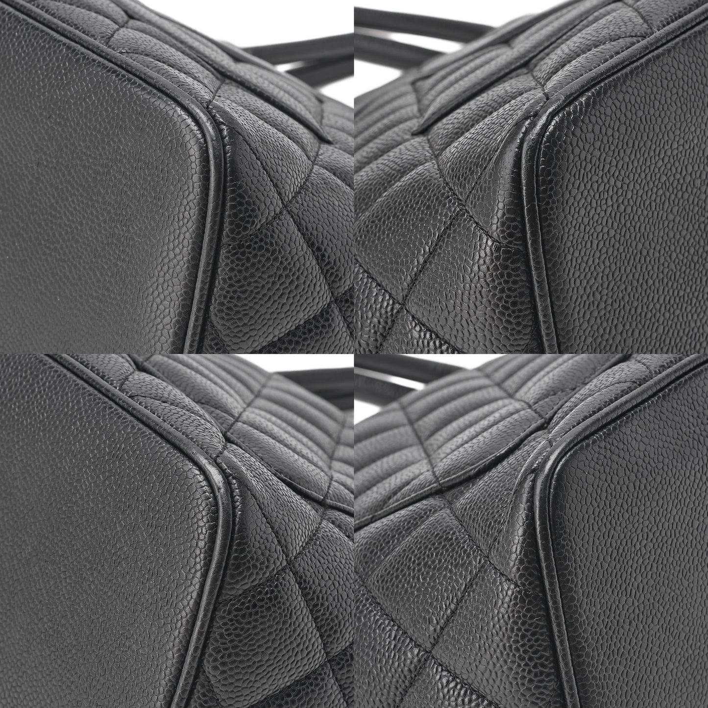 CHANEL Matelasse Reissue Tote Caviar Skin Black Silver-Tone Hardware, Pre-Owned