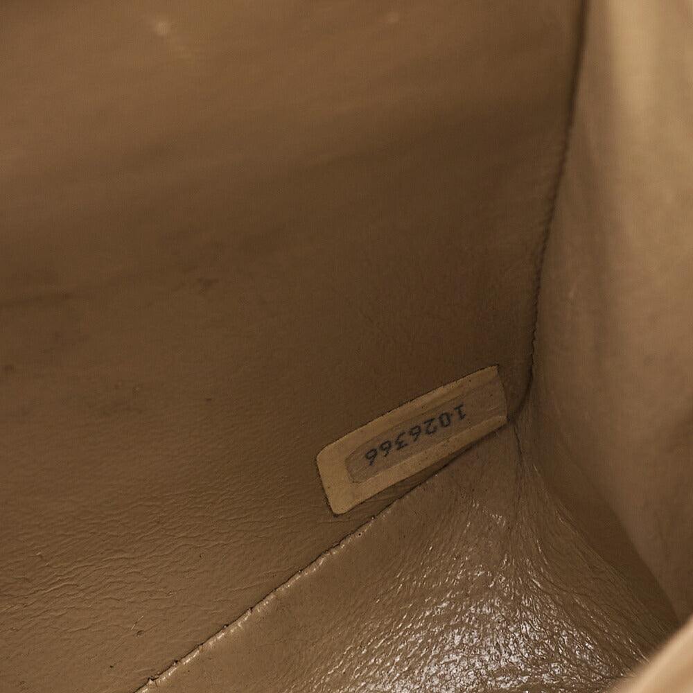 CHANEL Lambskin Matelasse Coco Mark 2-way Handbag Beige Gold-Tone Hardware, Pre-Owned
