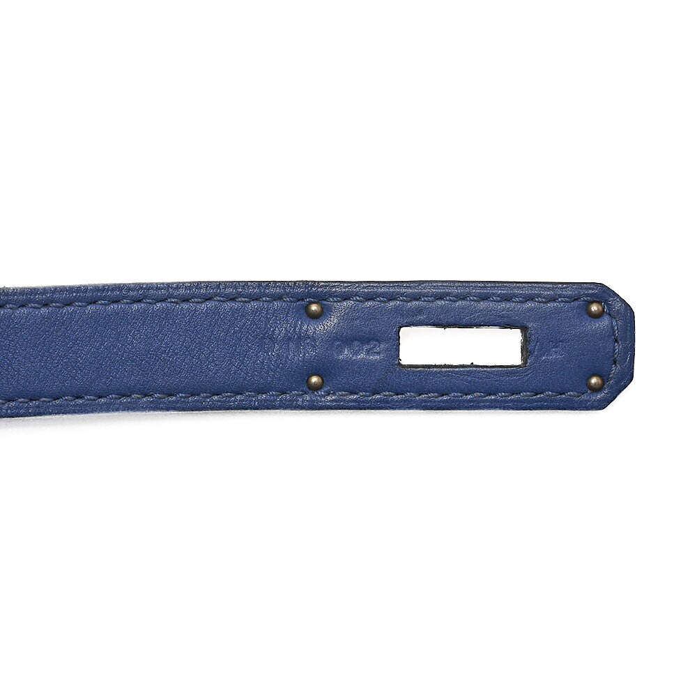 HERMES Hermes Gypsy Earl 28 Verso Swift Blue Agate x Rose Jaipool Silver-Tone Hardware, Pre-Owned