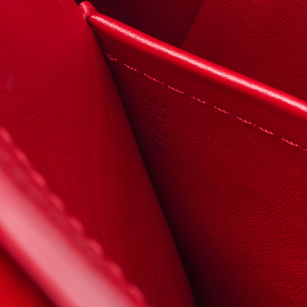 LOUIS VUITTON Parnassea Capucine MM Handbag M94412 Red Silver-Tone Hardware, Pre-Owned