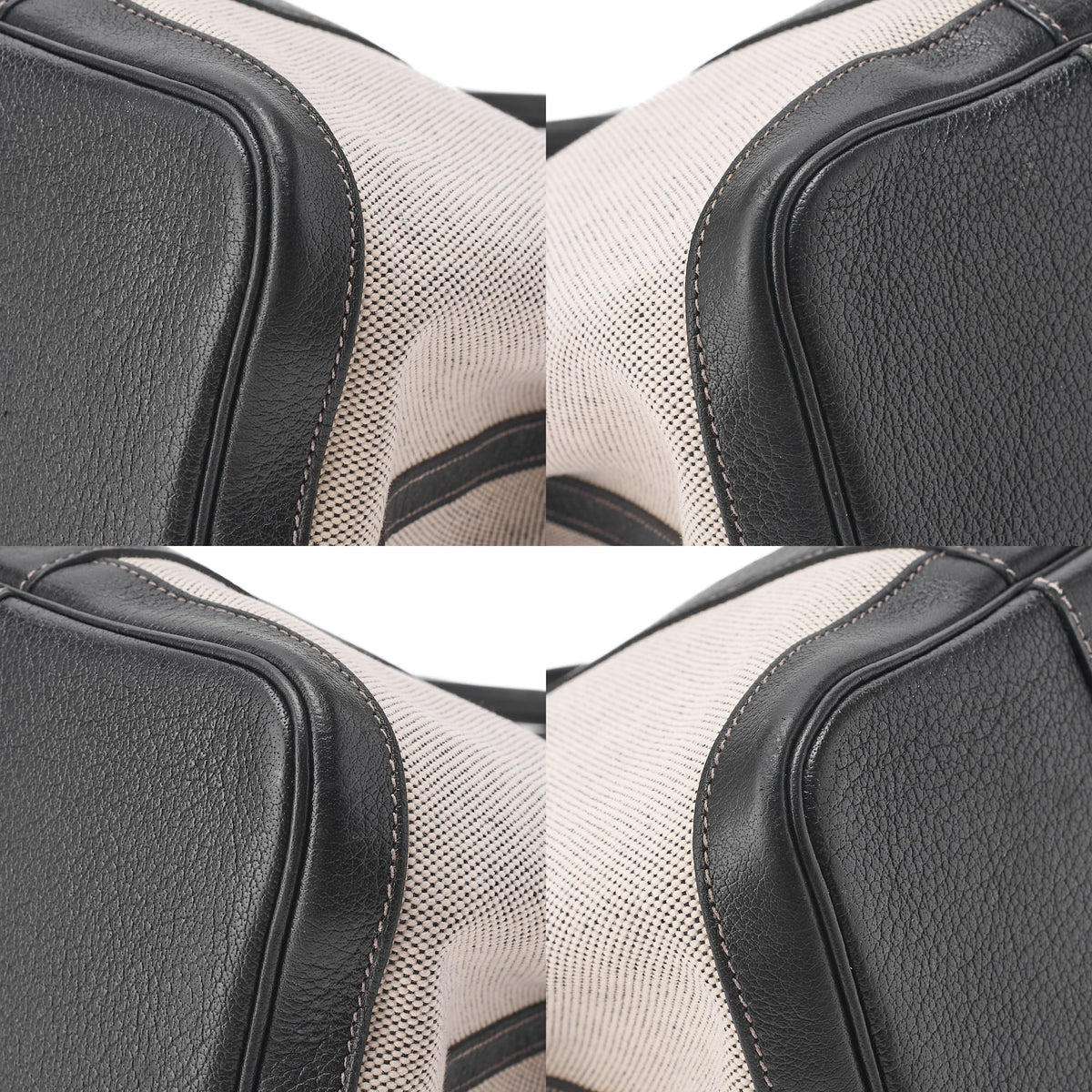 Hermes Hermes Garden Party PM Handbag Toal Officer Optical H Black x White Silver-Tone Hardware, Pre-Owned