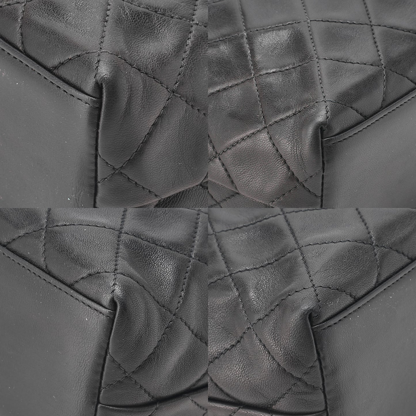 CHANEL Matelasse Lambskin Top Visual Coco Mark Turn Lock Shoulder Bag Gold-Tone Hardware, Pre-Owned