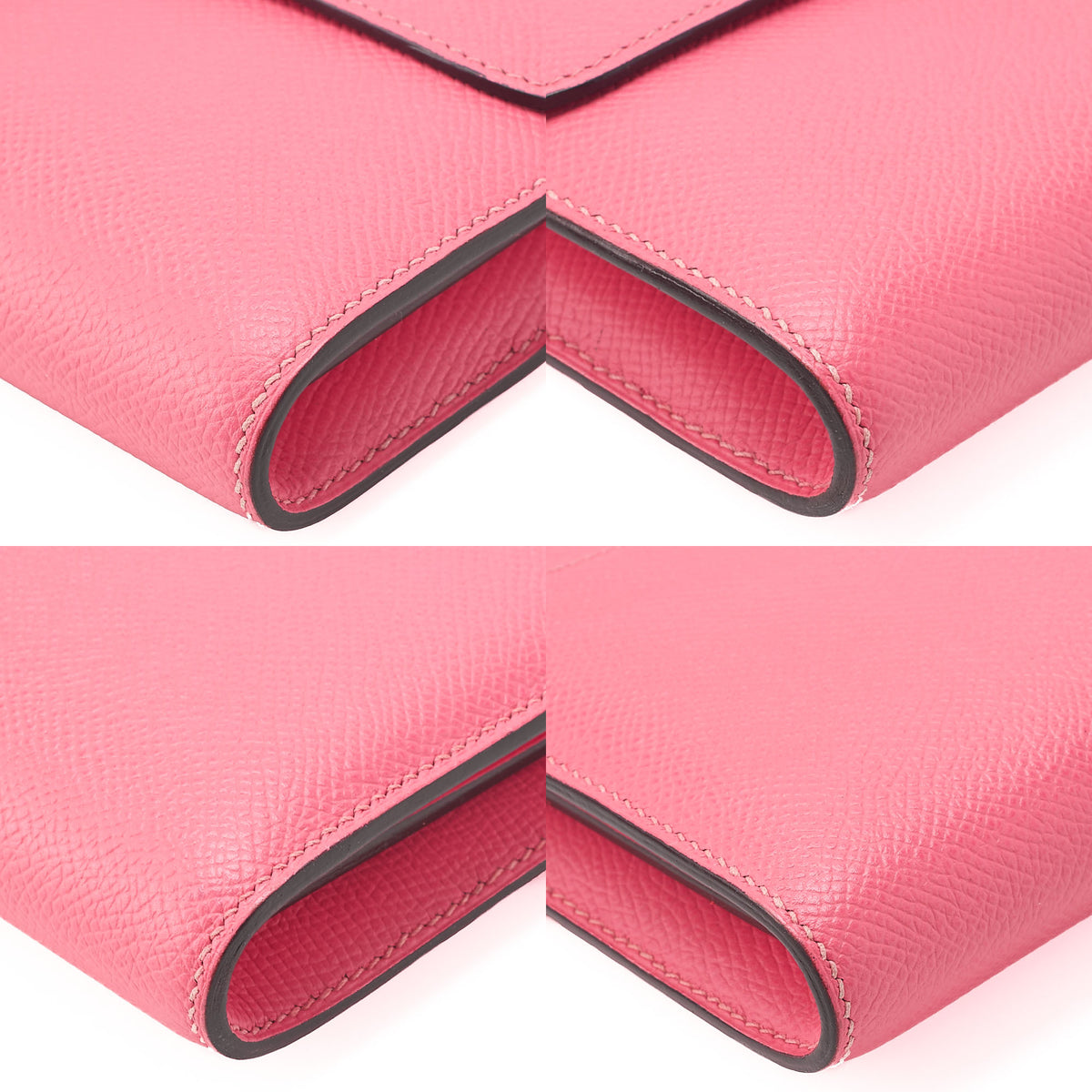 Hermes Hermes Constance To Go Shoulder Bag Shoulder Wallet Long Wallet Epson Rose Azale Silver-Tone Hardware, Pre-Owned