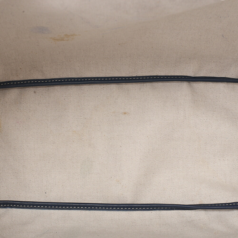 GOYARD Saint Louis PM Tote Bag Coated Canvas Navy Silver-Tone Hardware, Pre-Owned