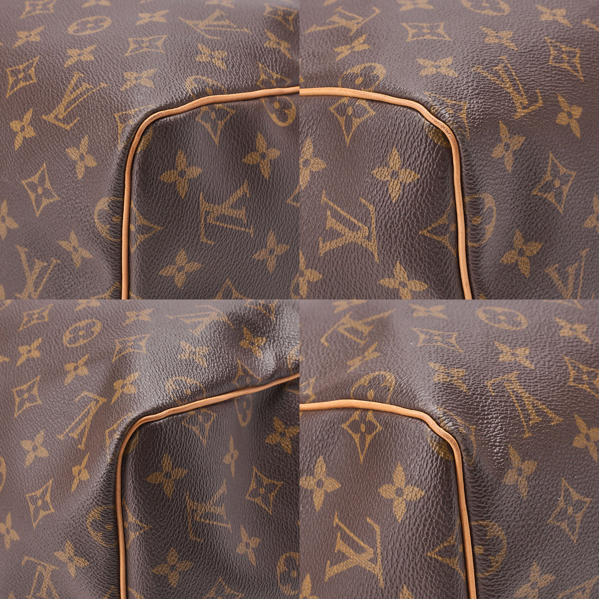 LOUIS VUITTON Louis Vuitton Monogram Keypole 55 Boston Bag M41424 Brown Gold-Tone Hardware, Pre-Owned