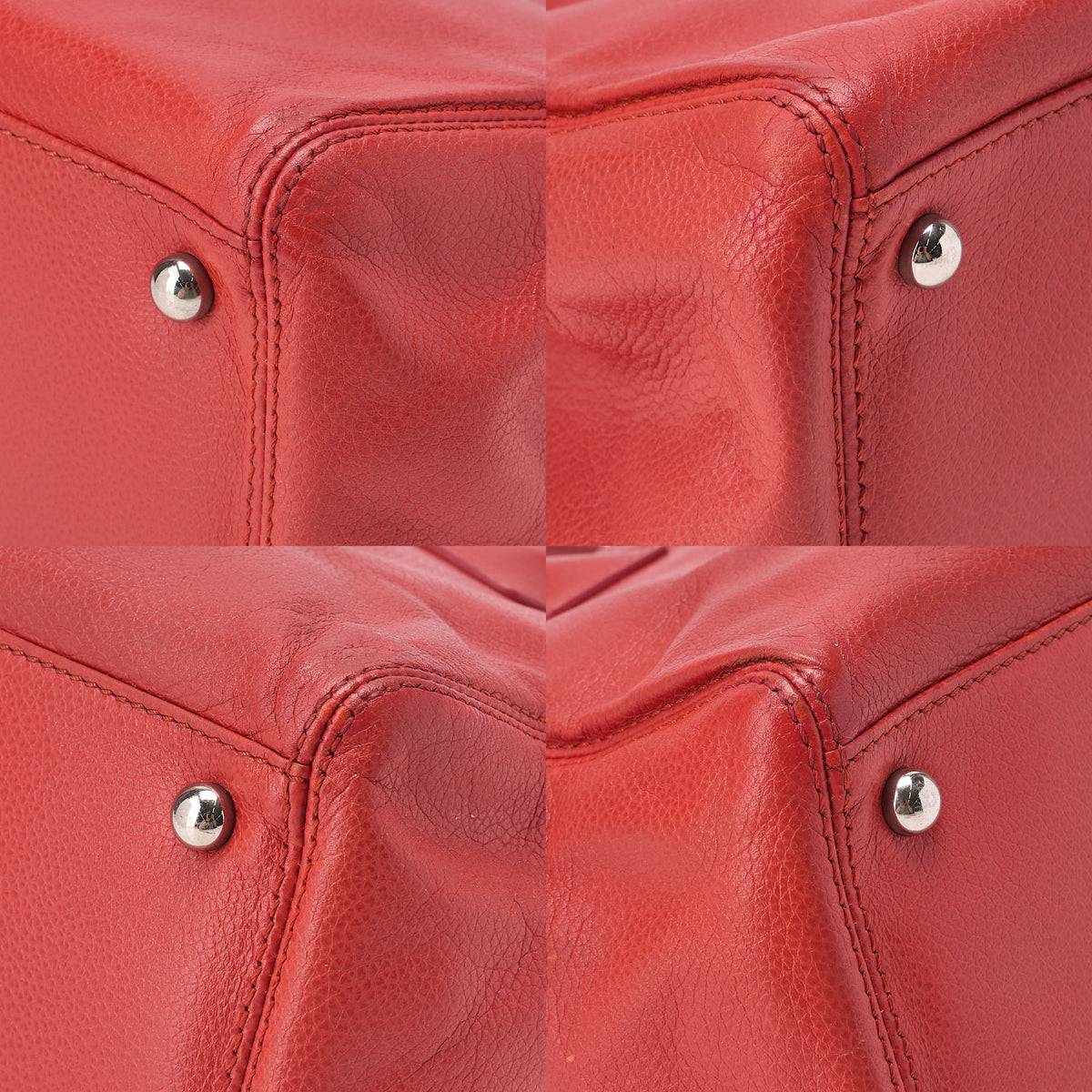 CHANEL Chanel Caviar Skin Executive Turn Rock Tote Bag Red Silver-Tone Hardware, Pre-Owned