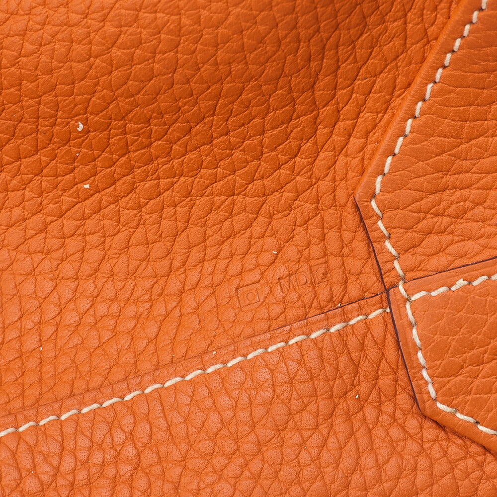 Hermes Hermes Double Sense 36 Taurillon Clemence Tote Bag Gold x Orange Pre-Owned