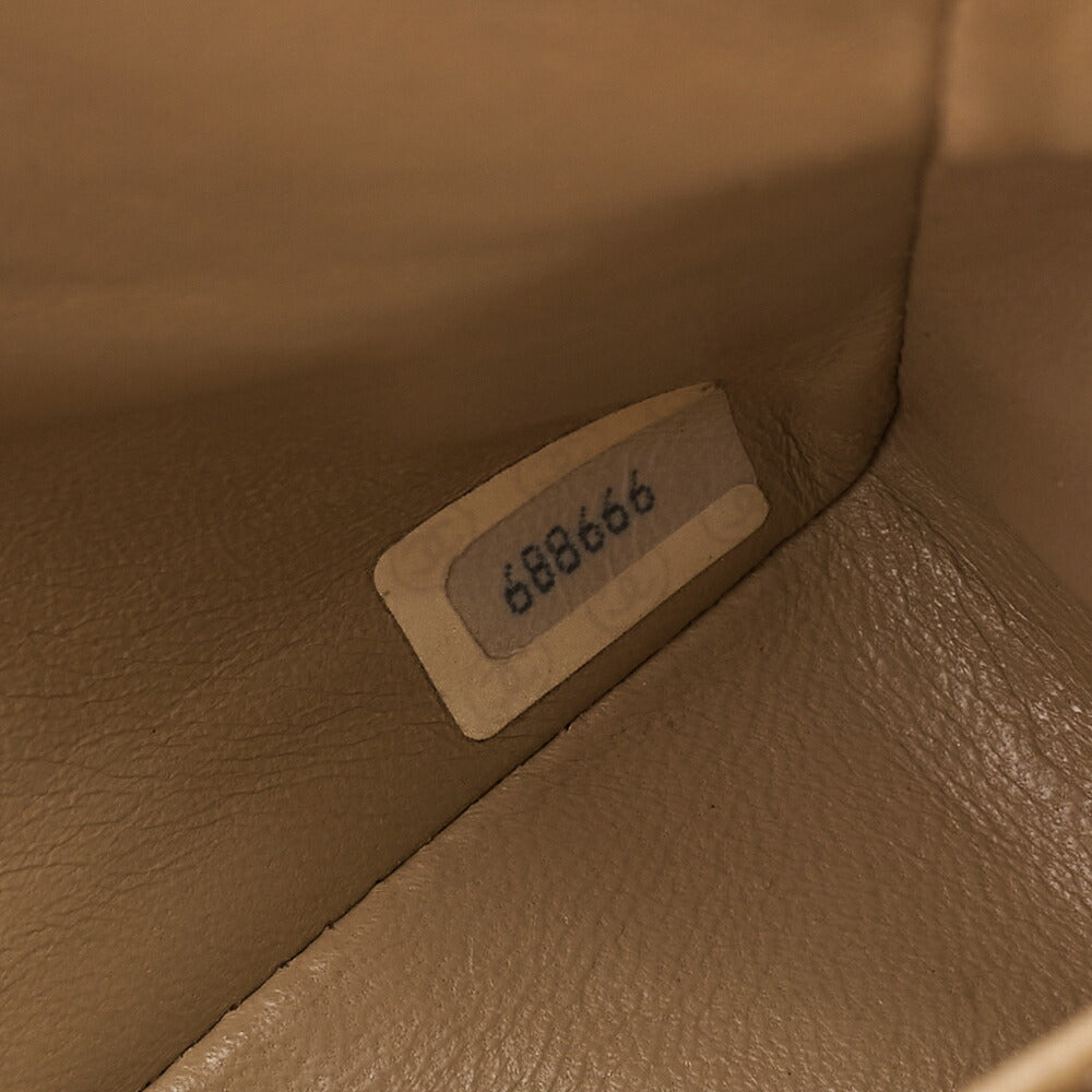 CHANEL Chain Shoulder Bag Matelasse 23cm Double Flap Lambskin Beige Gold-Tone Hardware, Pre-Owned