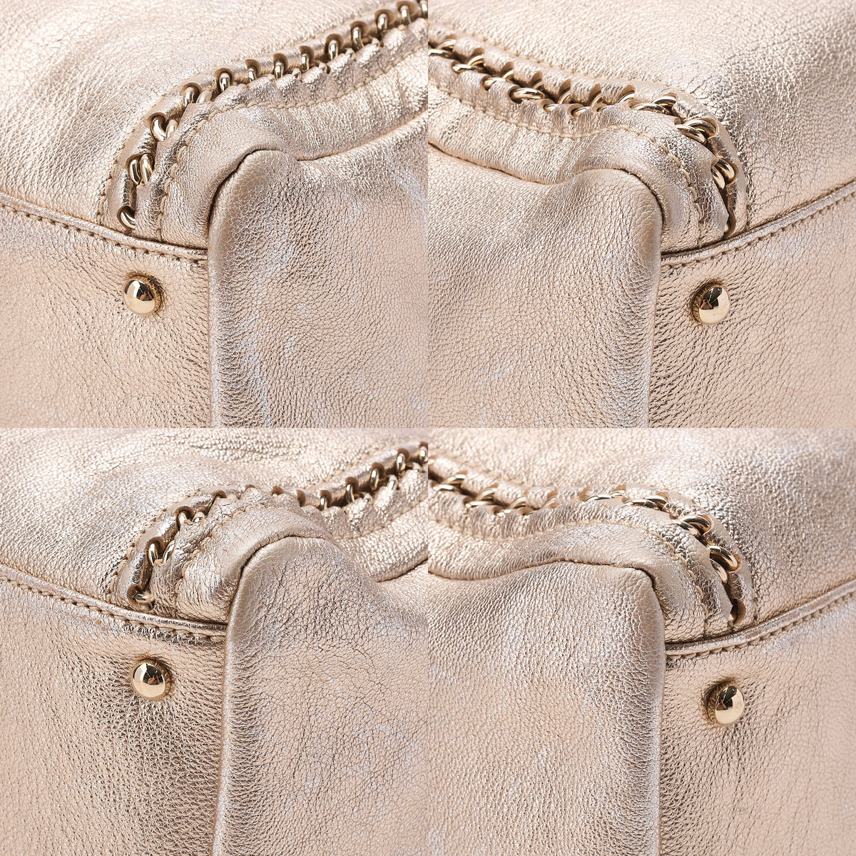 CHANEL Chain Tote Bag Coco Mark Luxury Line Lambskin Gold Gold-Tone Hardware, Pre-Owned