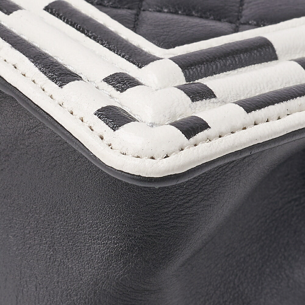 Chanel Boy Shoulder Bag Matelasse Chain Shoulder Lambskin Black Gold-Tone Hardware Pre-Owned - Vintage La Charme