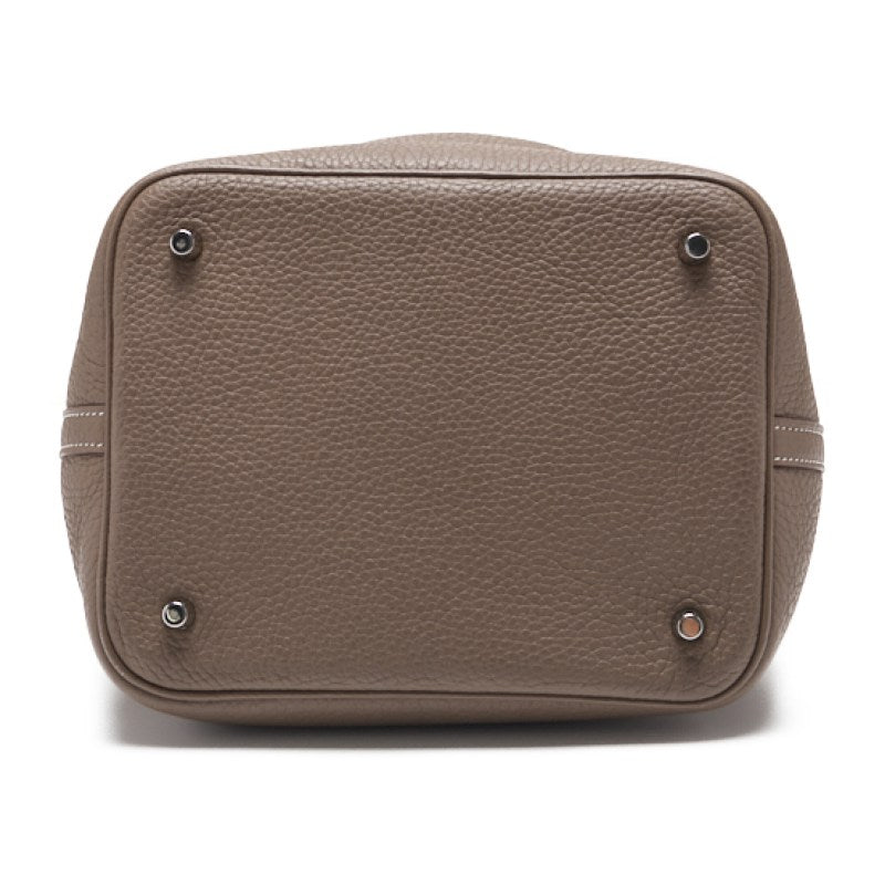 HERMES Picotin Rock MM Handbag, Tryon Clemence, Rouge Coo, Silver-Tone Hardware, Pre-Owned - Vintage La Charme