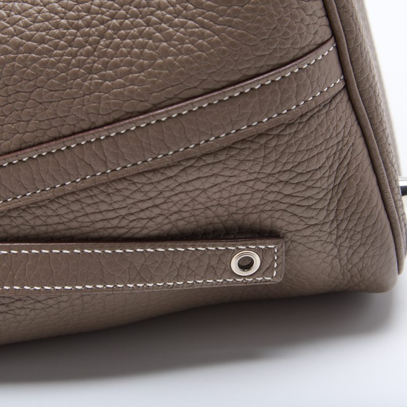 HERMES Picotin Rock MM Handbag, Tryon Clemence, Rouge Coo, Silver-Tone Hardware, Pre-Owned - Vintage La Charme