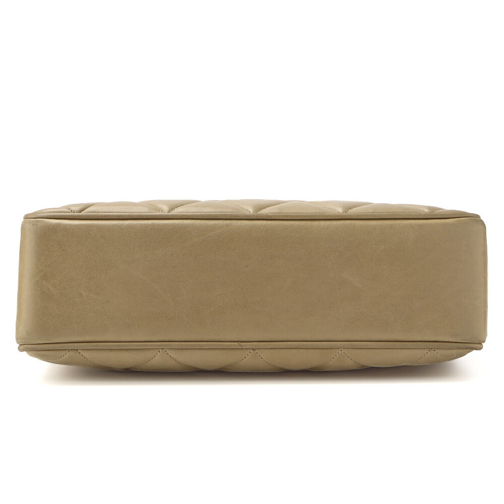CHANEL Handbag Matelasse Turn Lock Lambskin Beige Gold-Tone Hardware Pre-Owned - Vintage La Charme