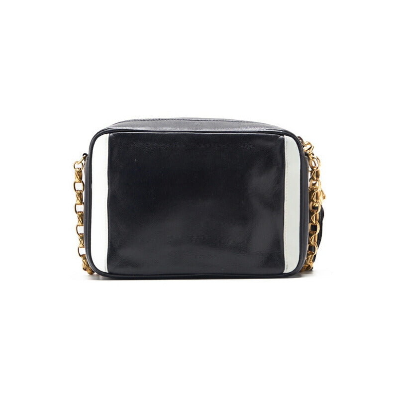 Chanel Shoulder Bag, Coco Mark With Fringe Bijou Chain, Bicolor Lambskin, White, Gold-Tone Hardware, Pre-Owned - Vintage La Charme