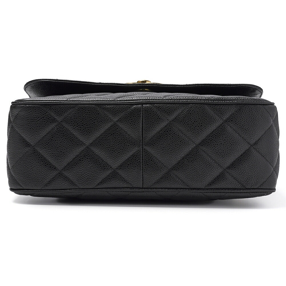 CHANEL Shoulder Bag, Deca Matelasse, Coco Chain Shoulder, Caviar Skin, Black, Gold-Tone Hardware, Pre-Owned - Vintage La Charme