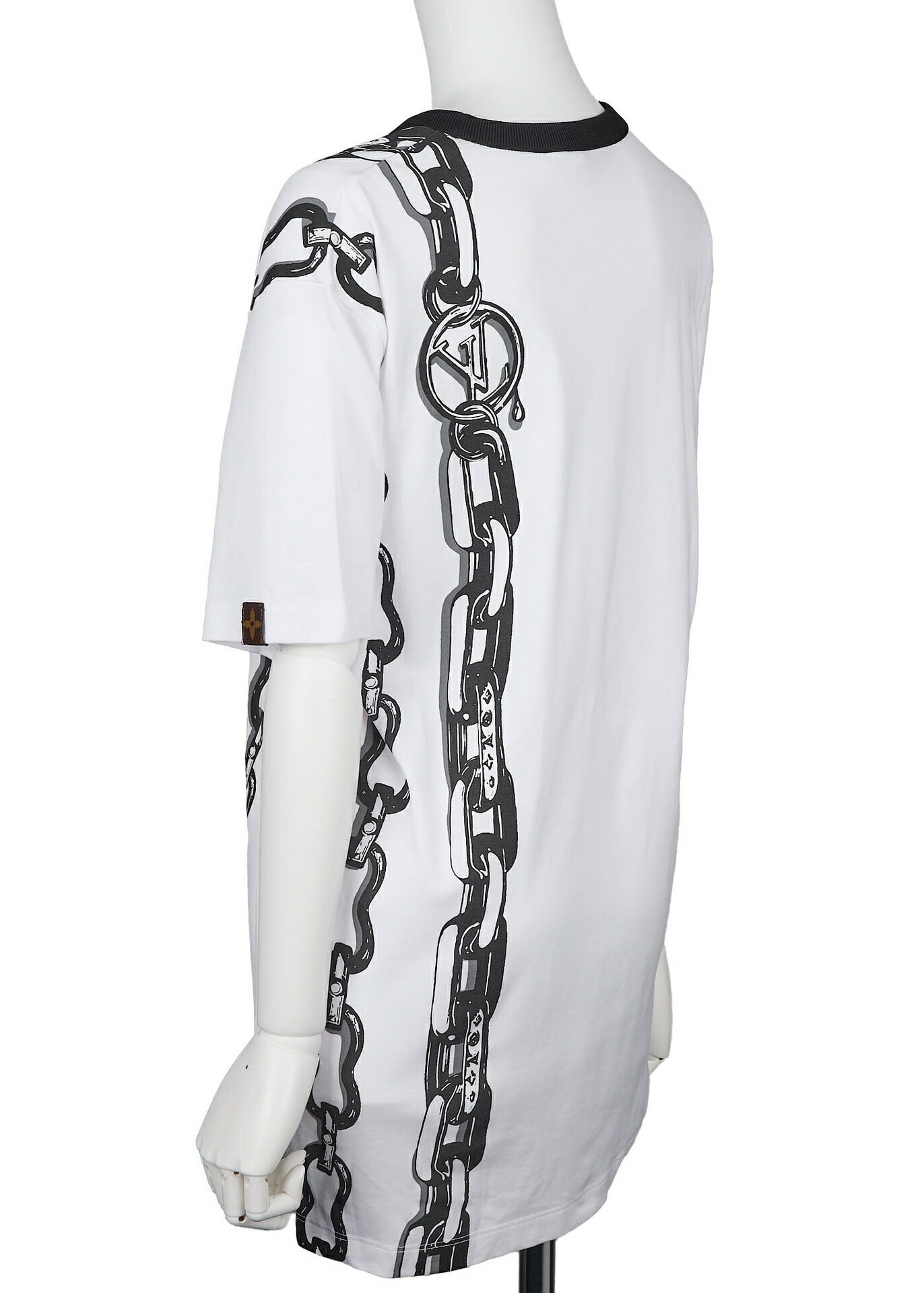 Louis Vuitton T-Shirt Cut-and-Sew, Cotton, White, Black, Pre-Owned - Vintage La Charme