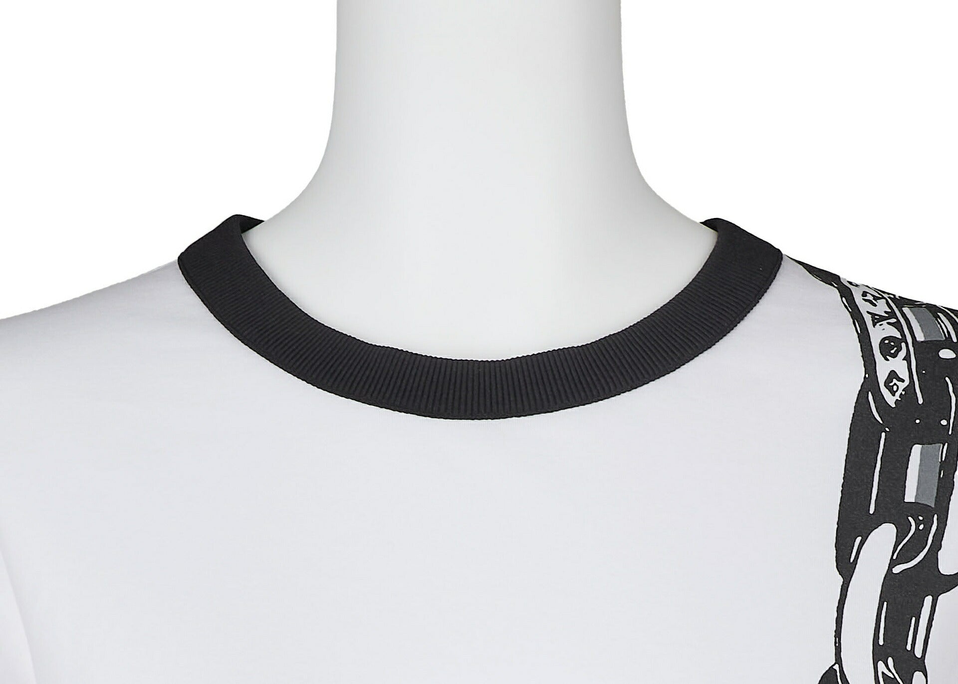 Louis Vuitton T-Shirt Cut-and-Sew, Cotton, White, Black, Pre-Owned - Vintage La Charme