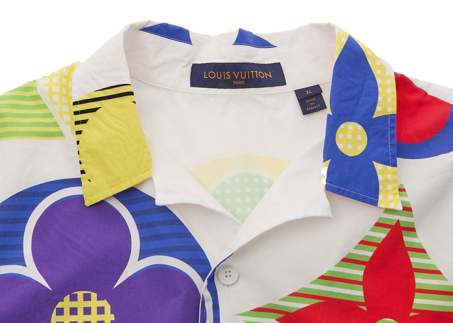 Louis Vuitton T-Shirt, Short Sleeve, Monogram, Cotton, White, Silver-Tone Hardware, Pre-Owned - Vintage La Charme