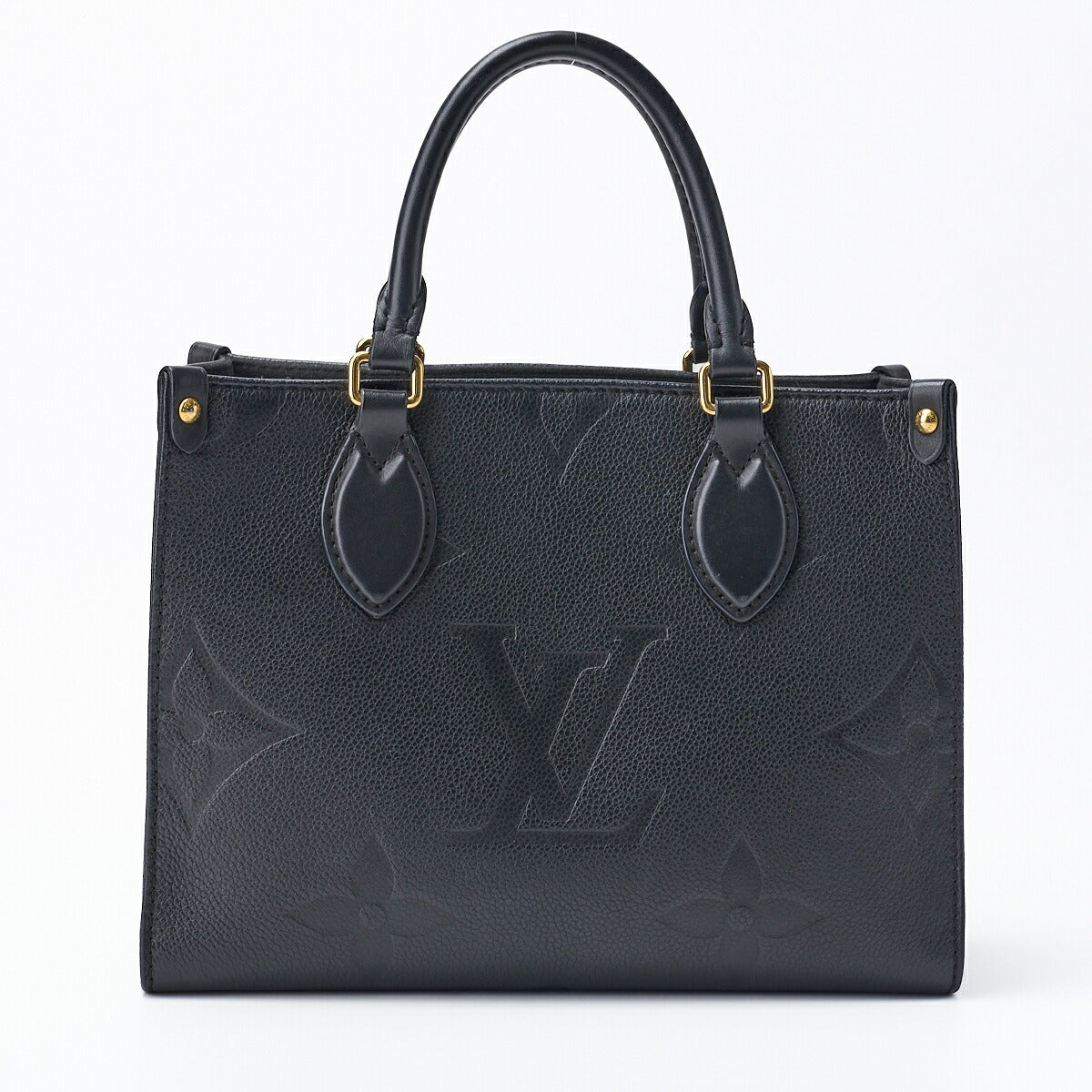 Louis Vuitton OnTheGo PM Tote Bag 2WAY Monogram Unplanted Leather Black Gold-Tone Hardware Pre-Owned - Vintage La Charme