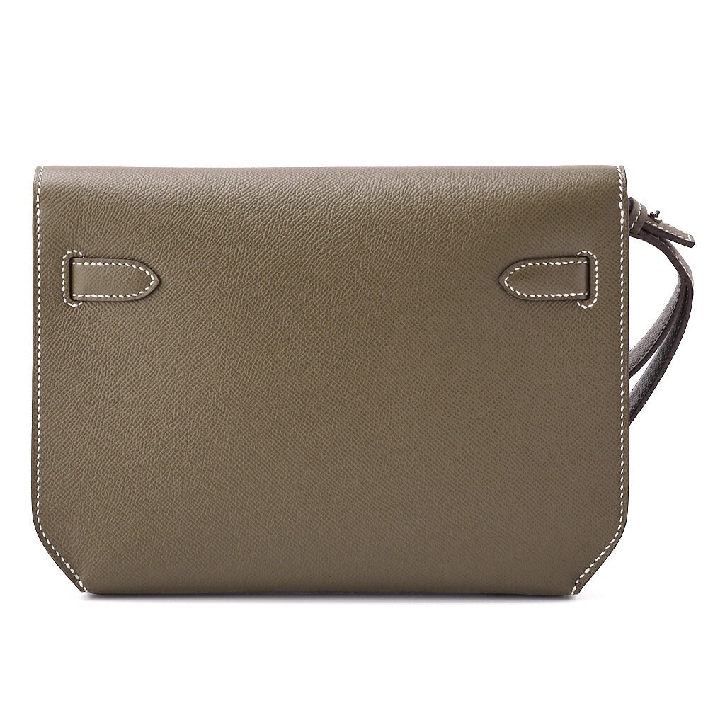 HERMES Shoulder Bag, Kelly Depeche 25, Epson, Etoupe, Silver-Tone Hardware, Pre-Owned - Vintage La Charme