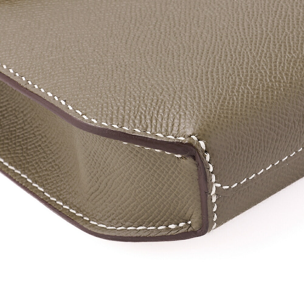 HERMES Shoulder Bag, Kelly Depeche 25, Epson, Etoupe, Silver-Tone Hardware, Pre-Owned - Vintage La Charme