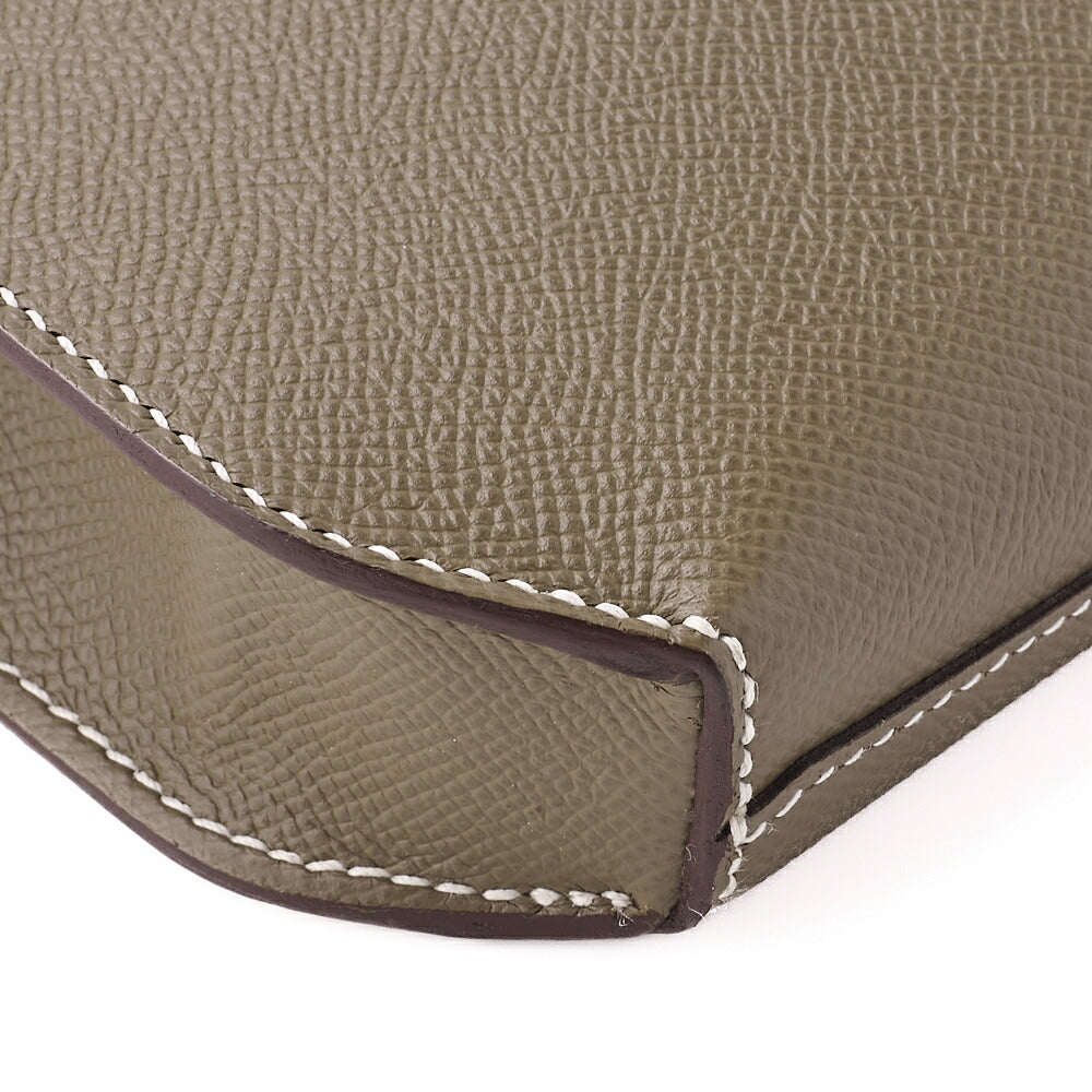 HERMES Shoulder Bag, Kelly Depeche 25, Epson, Etoupe, Silver-Tone Hardware, Pre-Owned - Vintage La Charme