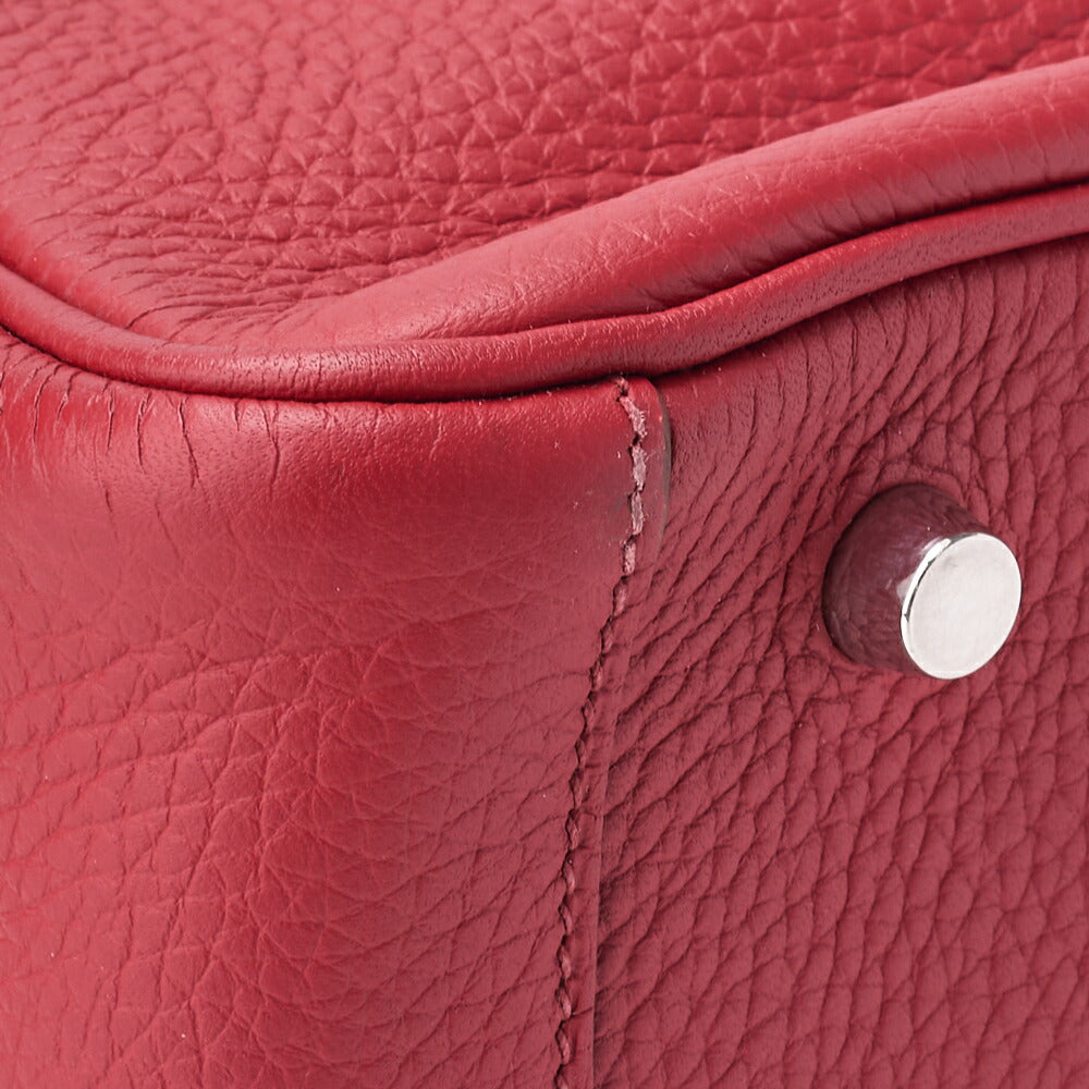 HERMES Lindy 30 2WAY Shoulder Bag Tryon Clemence Rouge Casaque Silver-Tone Hardware Pre-Owned - Vintage La Charme