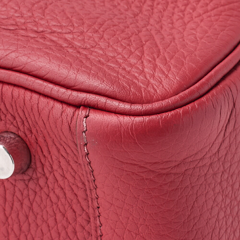 HERMES Lindy 30 2WAY Shoulder Bag Tryon Clemence Rouge Casaque Silver-Tone Hardware Pre-Owned - Vintage La Charme
