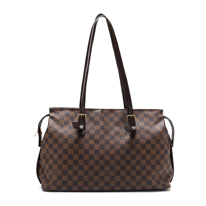 Louis Vuitton Shoulder Bag, Damier Chelsea, PVC Leather, Damier, Gold-Tone Hardware, Pre-Owned - Vintage La Charme