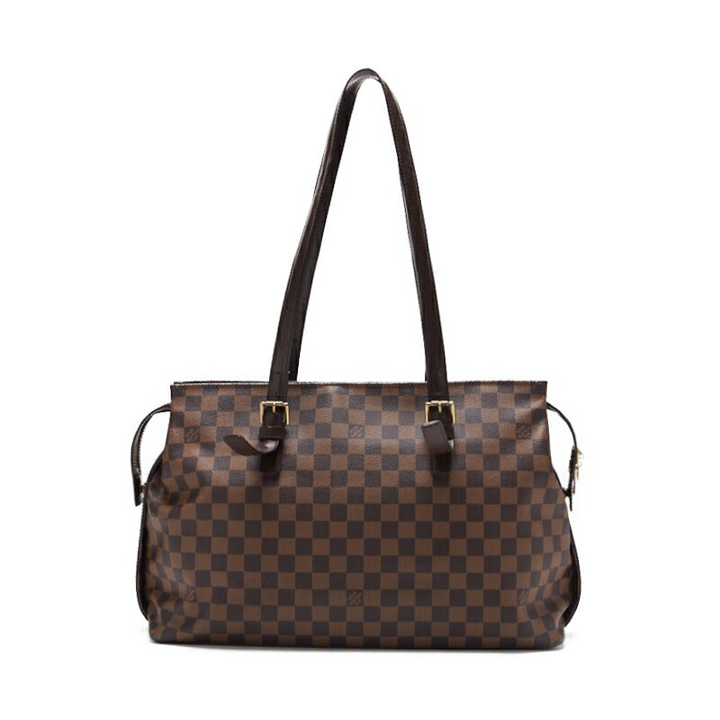 Louis Vuitton Shoulder Bag, Damier Chelsea, PVC Leather, Damier, Gold-Tone Hardware, Pre-Owned - Vintage La Charme