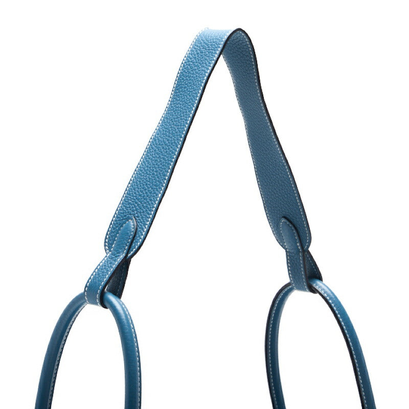 HERMES Lindy 34 Shoulder Bag Tryon Clemence Blue Jean Silver-Tone Hardware Pre-Owned - Vintage La Charme