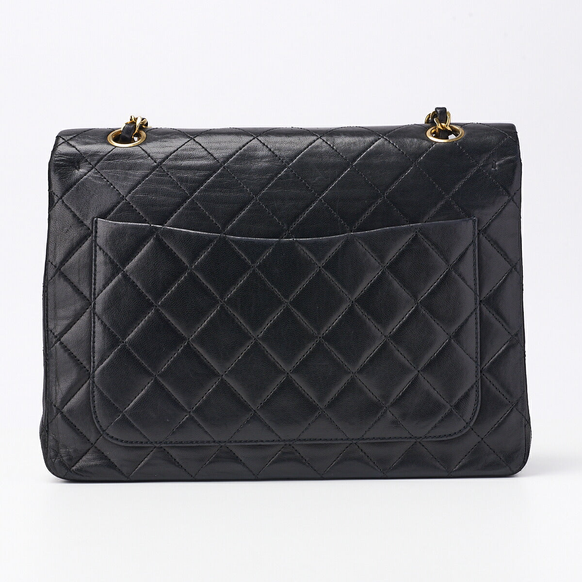 CHANEL Shoulder Bag, Matelasse Double Flap, Lambskin, Black, Gold-Tone Hardware, Pre-Owned - Vintage La Charme
