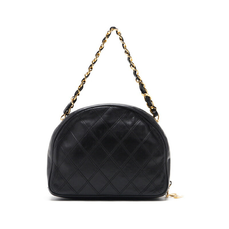 CHANEL Handbag, Bicorolle with Coco Charm, Fan Shape Chain, Lambskin, Black, Gold-Tone Hardware, Pre-Owned - Vintage La Charme