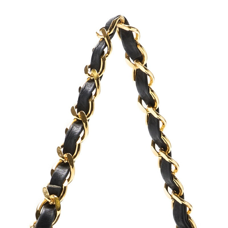 CHANEL Handbag, Bicorolle with Coco Charm, Fan Shape Chain, Lambskin, Black, Gold-Tone Hardware, Pre-Owned - Vintage La Charme
