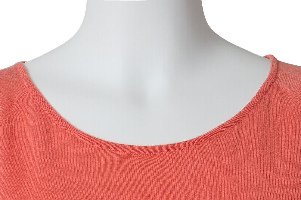 CHANEL T-Shirt, Logo Mark, Knit, Cotton, Salmon Pink, Gold-Tone Hardware, Pre-Owned - Vintage La Charme