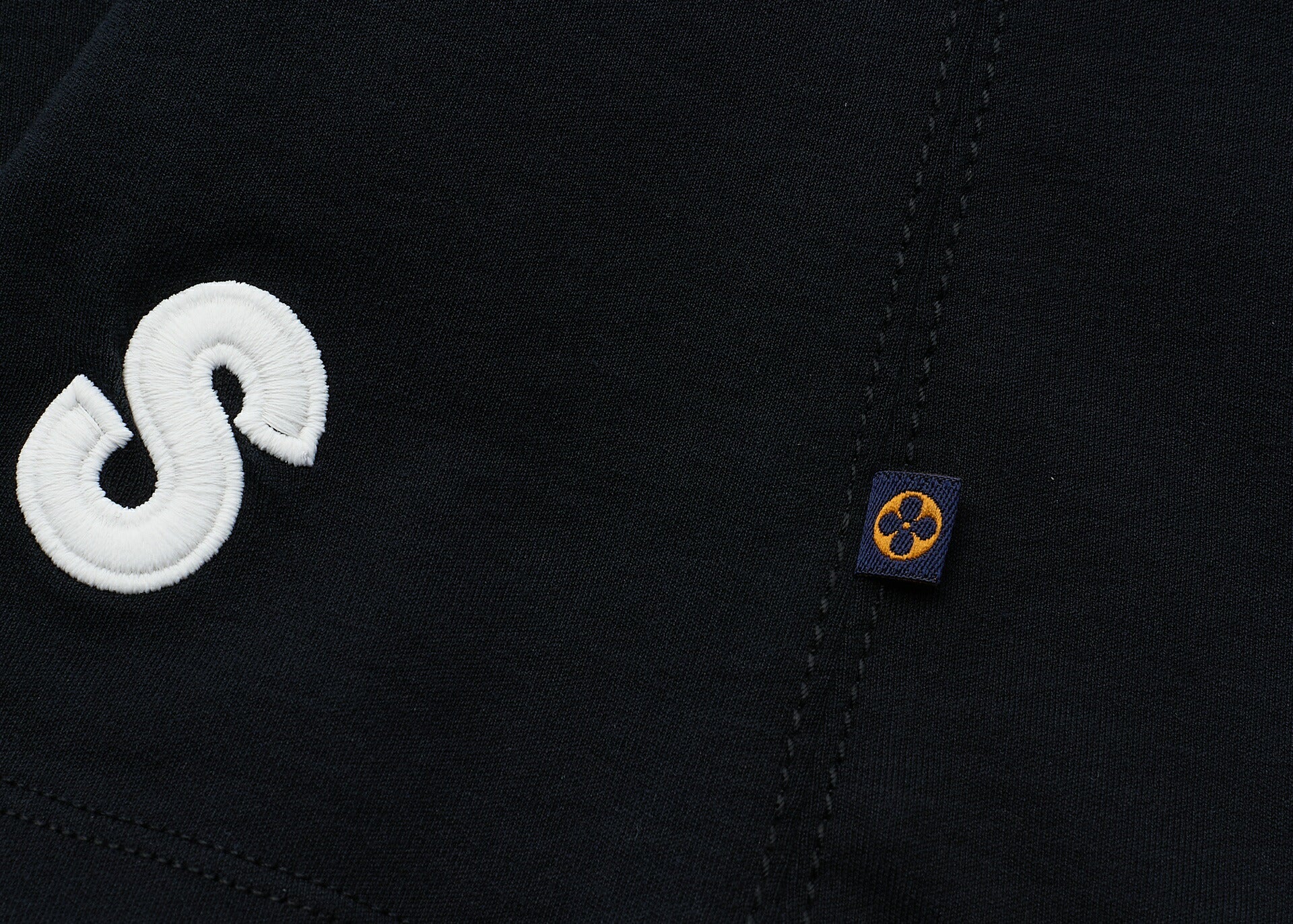 Louis Vuitton T-Shirt Cut-and-Sew Top, Monogram, Cotton, Black, Silver-Tone Hardware, Pre-Owned - Vintage La Charme