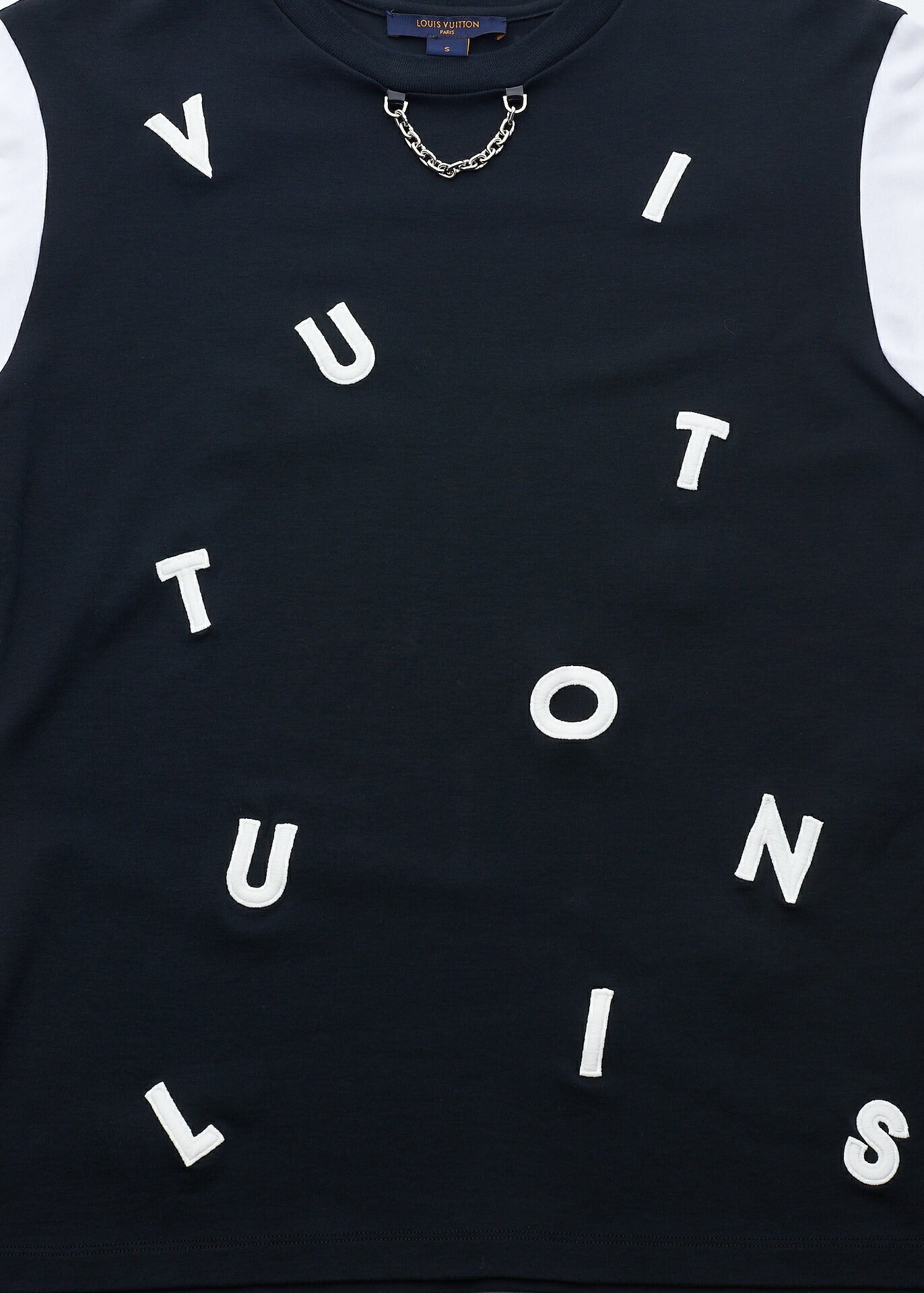 Louis Vuitton T-Shirt Cut-and-Sew Top, Monogram, Cotton, Black, Silver-Tone Hardware, Pre-Owned - Vintage La Charme