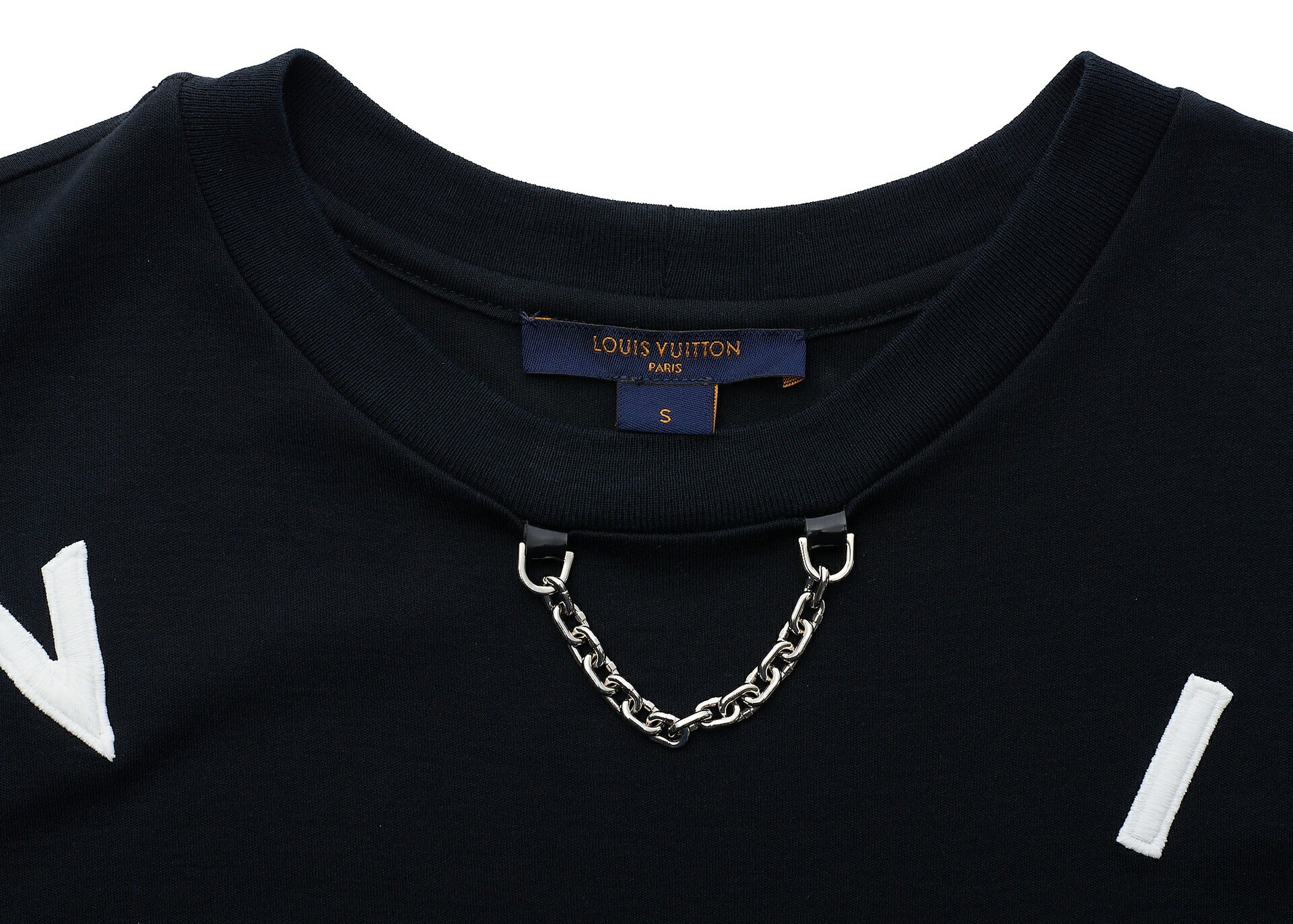 Louis Vuitton T-Shirt Cut-and-Sew Top, Monogram, Cotton, Black, Silver-Tone Hardware, Pre-Owned - Vintage La Charme