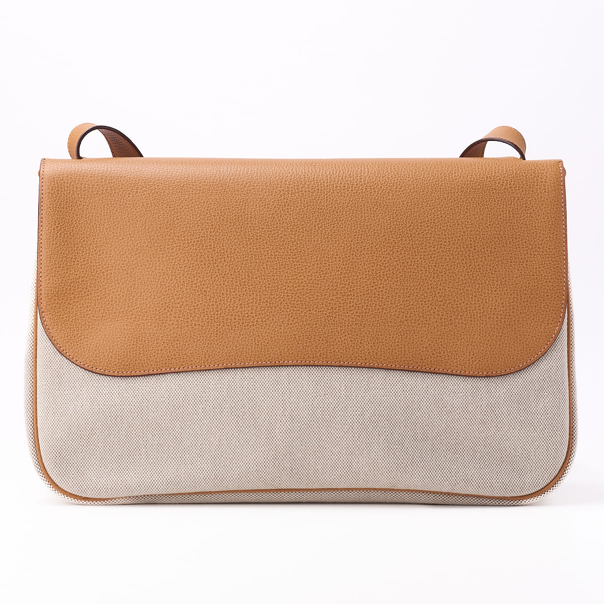 HERMES Sack Colorado GM Shoulder Bag Canvas Natural Ivory Silver-Tone Hardware Pre-Owned - Vintage La Charme