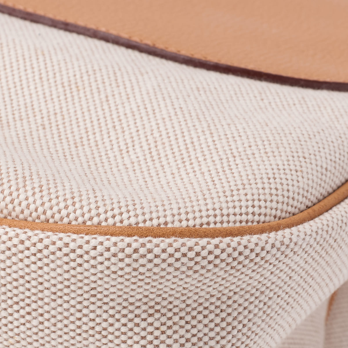 HERMES Sack Colorado GM Shoulder Bag Canvas Natural Ivory Silver-Tone Hardware Pre-Owned - Vintage La Charme