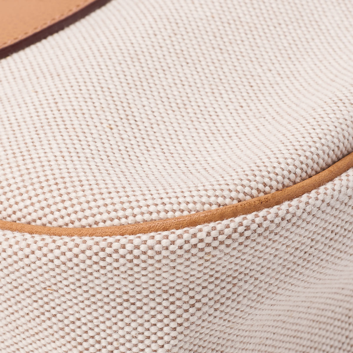 HERMES Sack Colorado GM Shoulder Bag Canvas Natural Ivory Silver-Tone Hardware Pre-Owned - Vintage La Charme