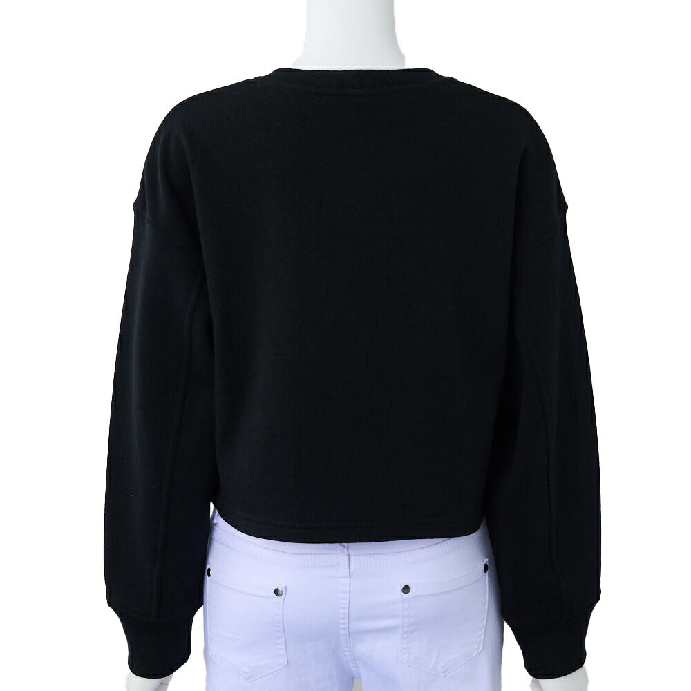 CHANEL Cropped Sweatshirt, Coco Mark, Tweed, Cotton, Black, Pre-Owned - Vintage La Charme